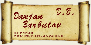 Damjan Barbulov vizit kartica